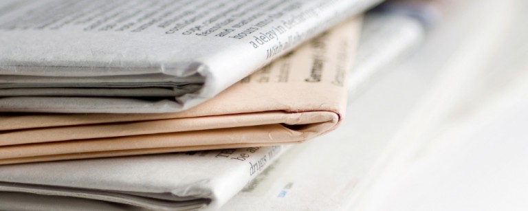 Stack of newspapers