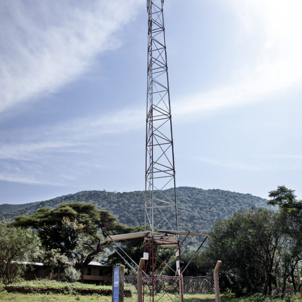 One the BLUETOWN tower in Tanzania